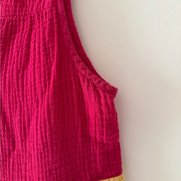 Marine Layer Corinne Double Cloth Maxi Dress in Rainbow Block Stripe Size XL - Picture 9 of 16